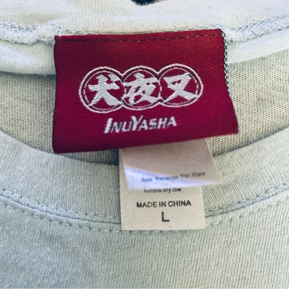 VINTAGE INU-YASHA Y2K T-SHIRT VINTAGE 2000 ANIME SESSHOMARU WHITE DOG JNRS LG - Picture 3 of 4